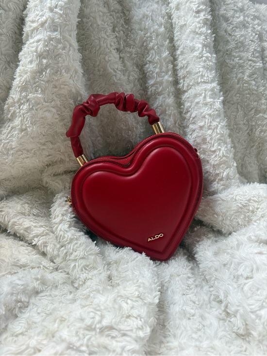 Aldo Handbags - ALDO Red Heart-Shaped Small Top-Handle Bag